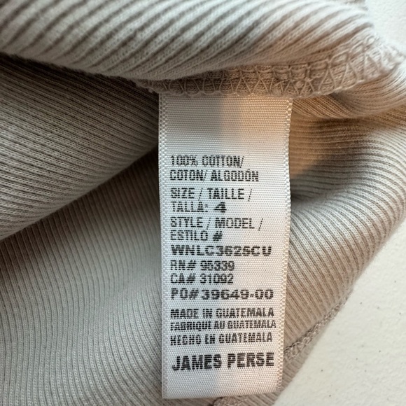James Perse Cutaway Ribbed Tank Size 4 - Picture 6 of 8